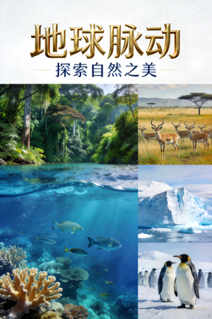 纪录片《地球脉动》海报，展示地球自然景观与生态